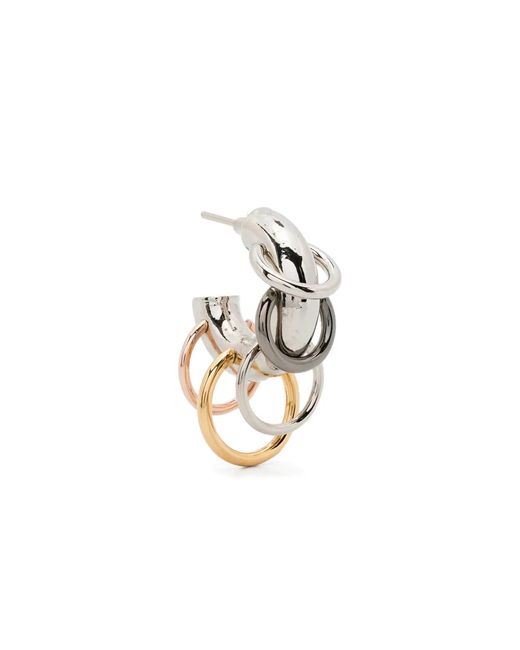 Panconesi Metallic Hoop Design Ohrringe Vergoldet