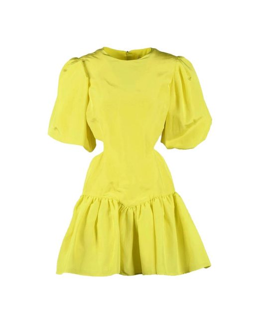 MSGM Yellow Short Dresses