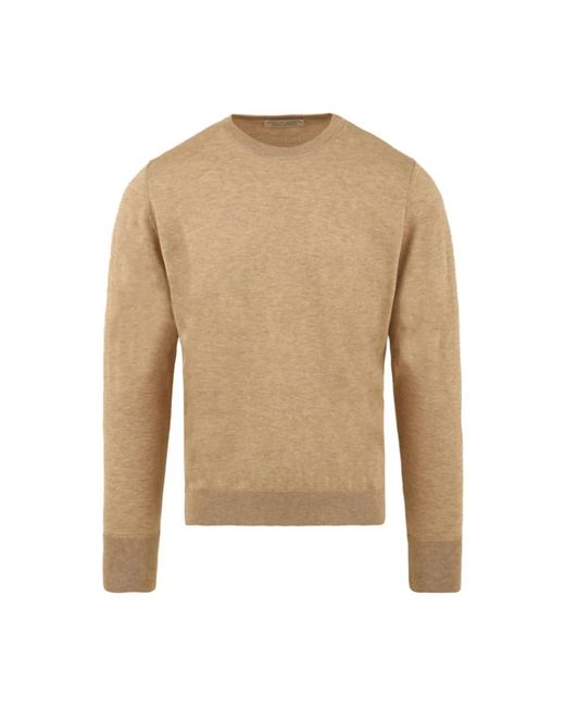 FILIPPO DE LAURENTIIS Natural Round-Neck Knitwear for men