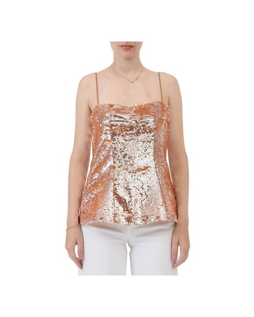 Sleeveless Tops Sabina Musayev de color Pink