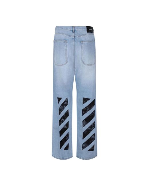 Off-White c/o Virgil Abloh Straight Jeans in het Blue voor heren