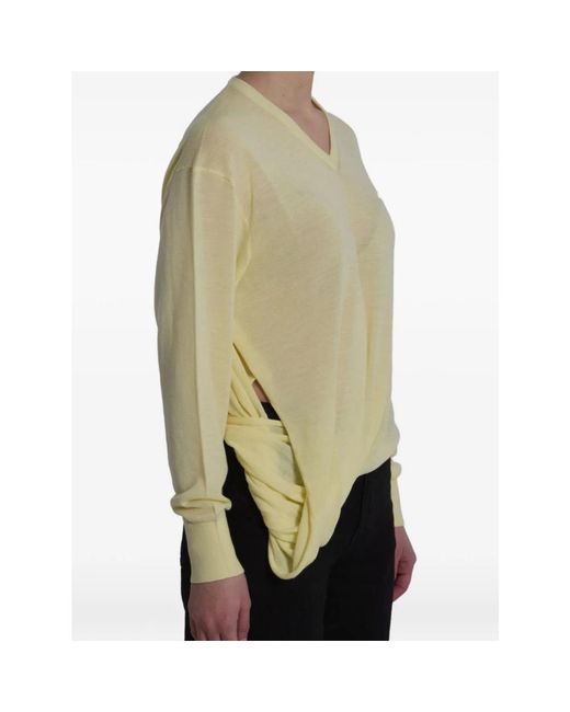Loewe Green V-Neck Knitwear