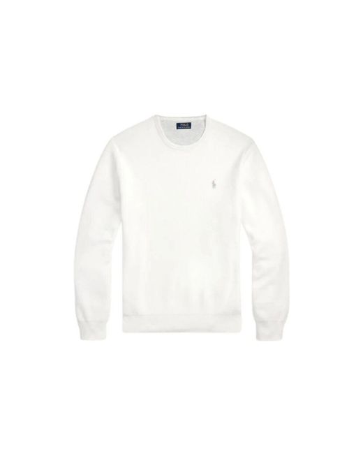 Polo Ralph Lauren Wabenstrick Rundhals Pullover in White für Herren