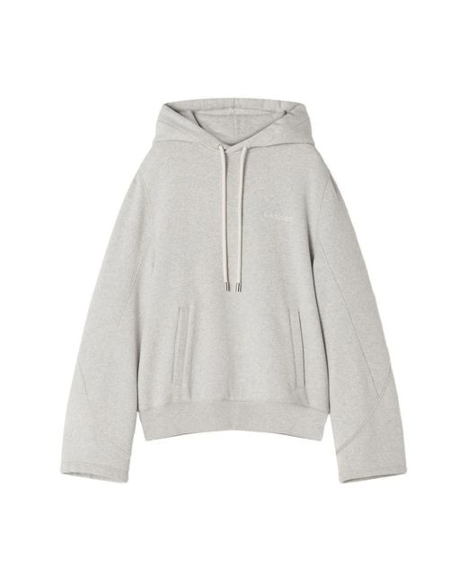 Lanvin Hoodies & Sweatvesten ,Grijs ,Katoen Grijze Katoen Kasjmier Sweater in het Gray voor heren