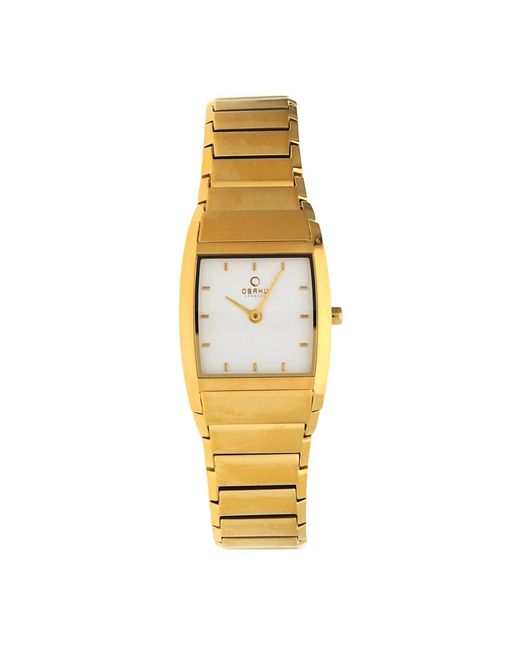Obaku Accessoires ,Geel ,Polshorloge in het Metallic