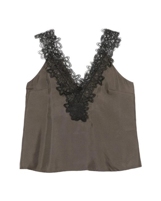 Rohe Brown Sleeveless Tops
