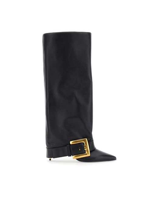 Balmain Black Heeled Boots