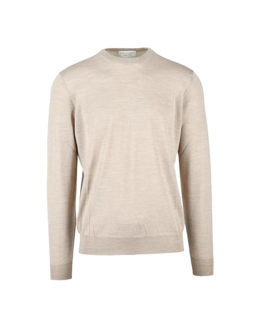 FILIPPO DE LAURENTIIS Natural Round-Neck Knitwear for men