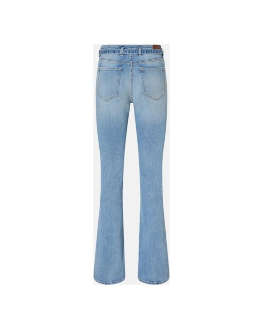 Pinko Flora Flare Denim Stretch Broek in het Blue