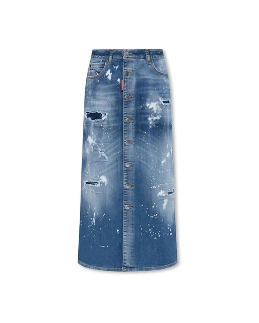 DSquared² Blue Midi Skirts