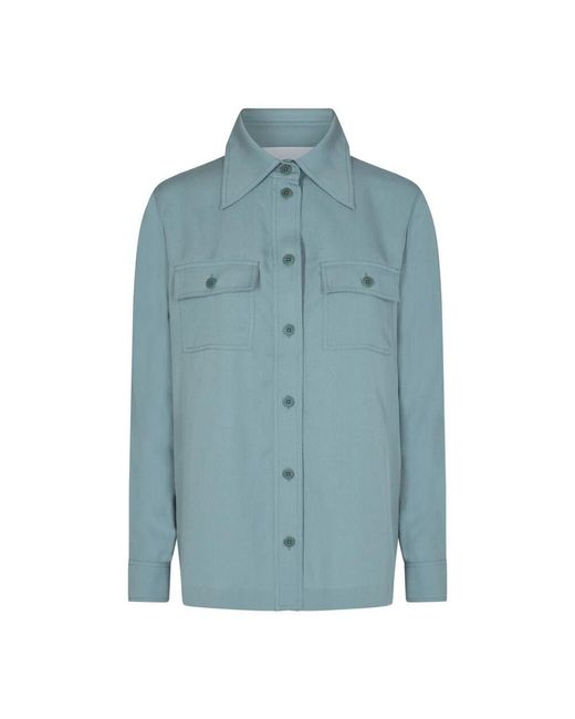 REMAIN Birger Christensen Blue Ziggy langarmshirt