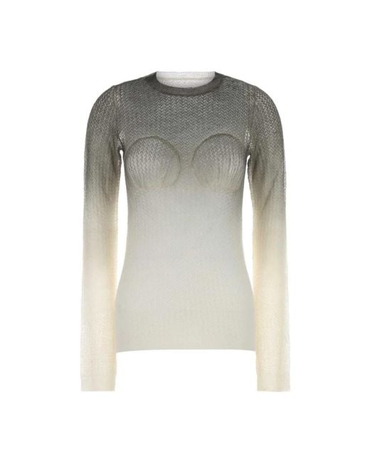 Maison Margiela Gray Round-Neck Knitwear