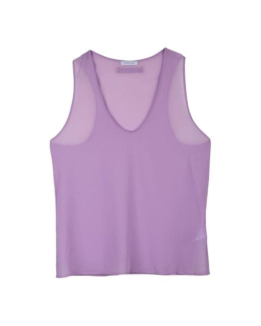 Sleeveless Tops Patrizia Pepe de color Purple