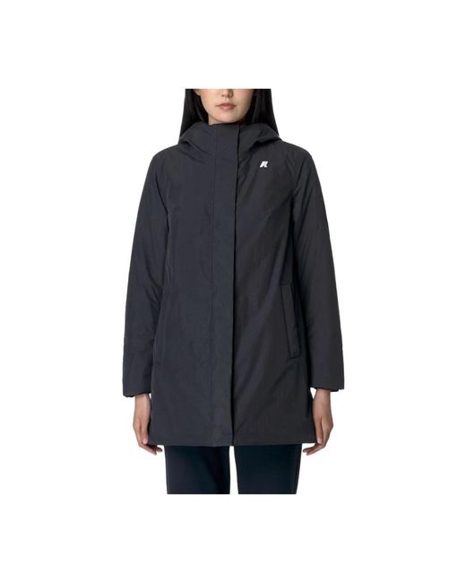 K-Way Jassen ,Blauw ,Nylon Sophie Soft Touch Marmotta in het Blue