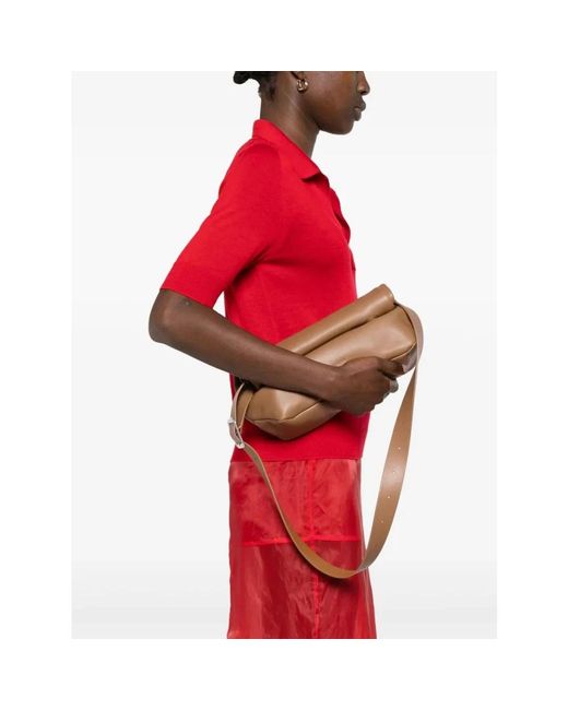 Jil Sander Brown Shoulder Bags