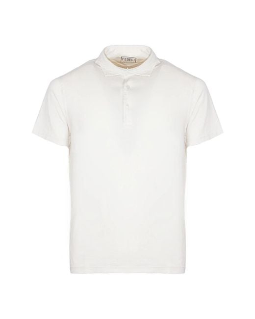 Fedeli White Polo Shirts for men