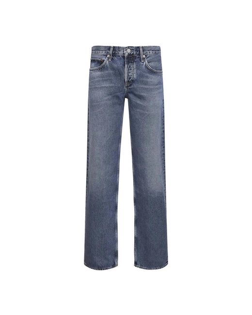 Agolde Blue Straight Jeans