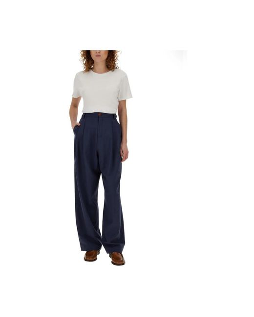 Alysi Blue Wide Trousers