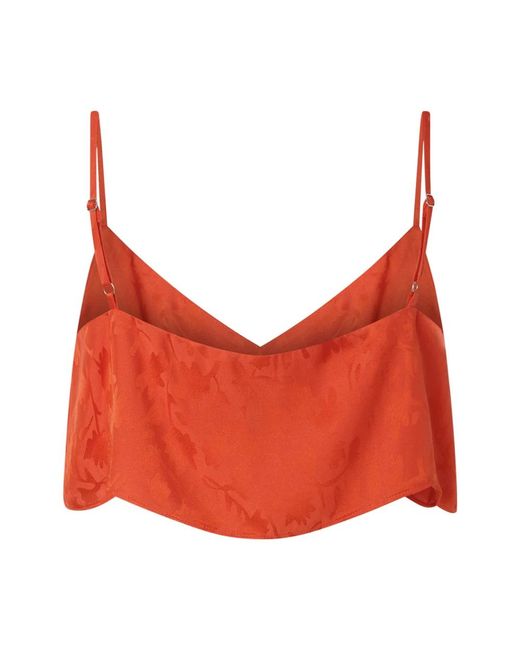 Pinko Red Sleeveless Tops
