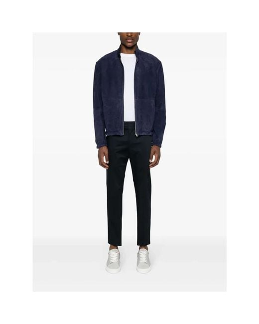 PT Torino Black Straight Trousers for men