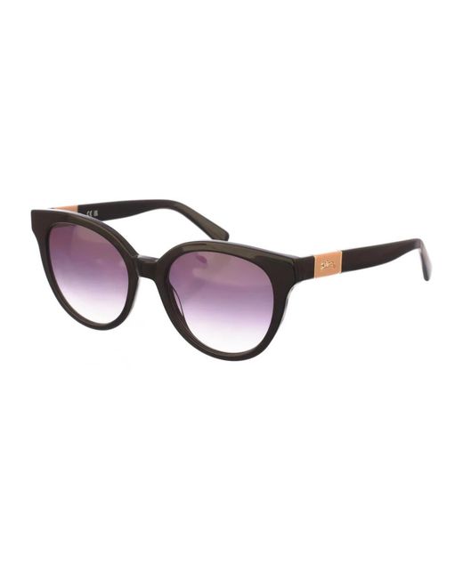 Longchamp Accessoires ,Zwart ,Butterfly Zonnebril Met Acetaat Frame in het Brown