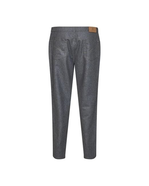Brunello Cucinelli Gray Slim-Fit Trousers for men