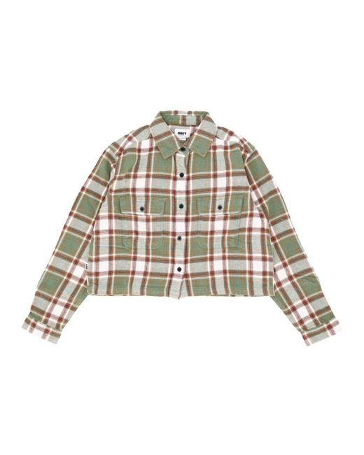 Obey Multicolor Kariertes Flanellhemd Langarm