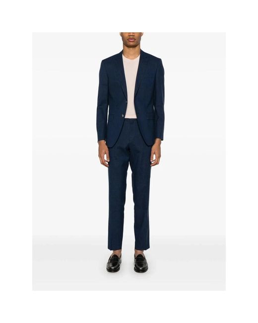 HUGO Blue Single Breasted Suits for men
