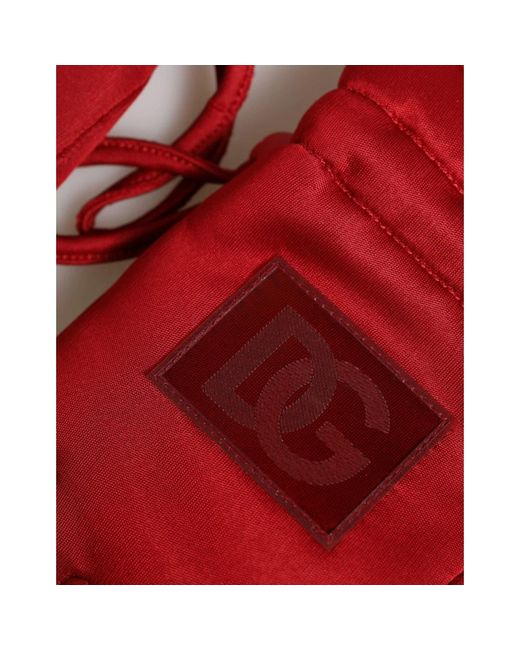 Dolce & Gabbana Red Gloves