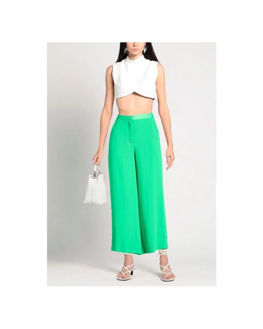 SIMONA CORSELLINI Green Wide Trousers