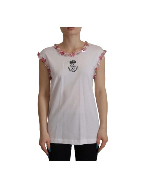 Dolce & Gabbana Purple Sleeveless Tops