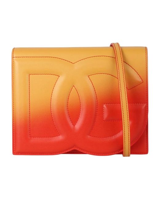 Dolce & Gabbana Orange Logo-geprägte ombrè-print crossbody-tasche