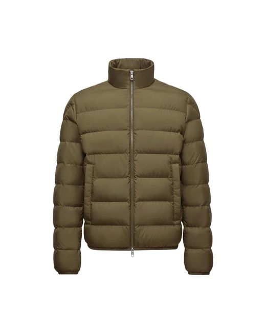 Moncler Jassen ,Groen ,Polyester Korte Groene Donsjas Met Rits in het Green voor heren