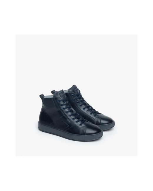 Nero Giardini Blue Lace-Up Boots for men