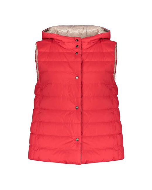 Herno Mouwloze Jas in het Red