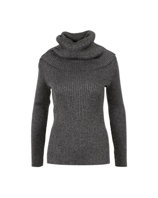 Alberta Ferretti Gray Rollkragen