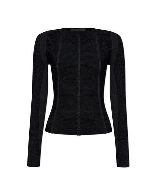 The Attico Black Long Sleeve Tops