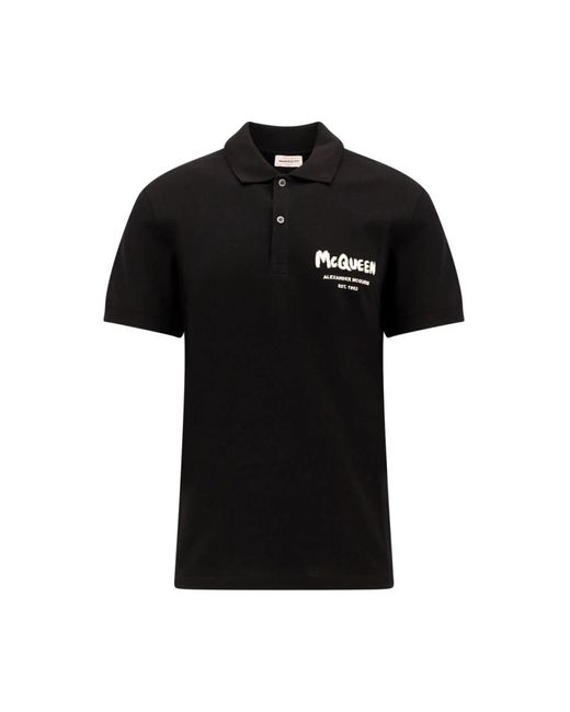 Alexander McQueen Polo shirt mit graffiti-print in Black für Herren