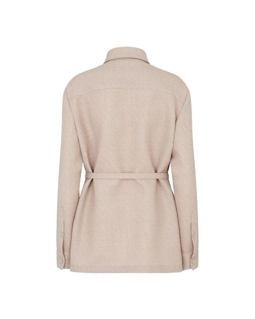 Fendi Natural 3D Overlay Hemd Für Modischen Look