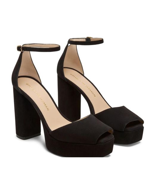Stuart Weitzman Black High Heel Sandals