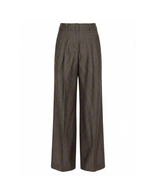 Peserico Gray Wide Trousers