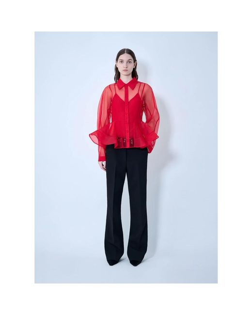 Ganni Blue Wide Trousers