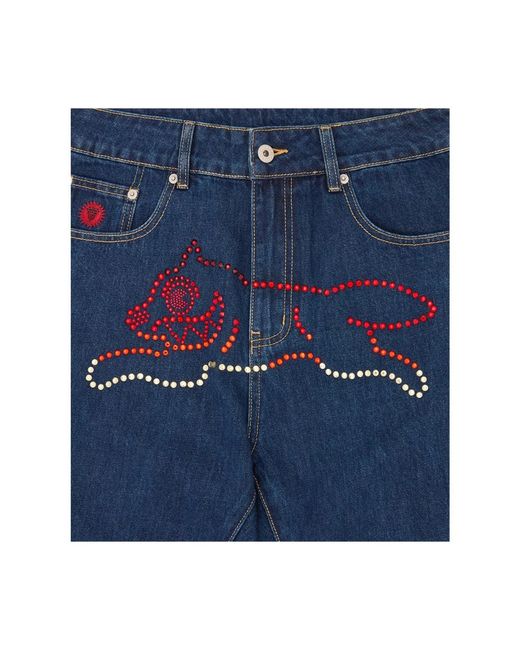 ICECREAM Blue Straight Jeans for men