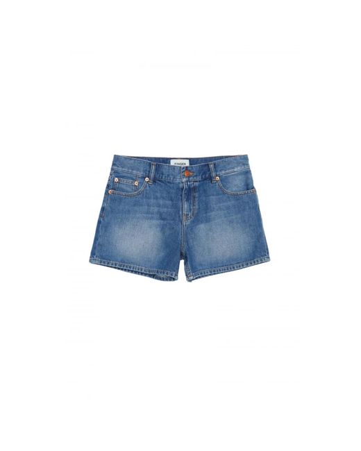 Finger In The Nose Blue Denim Shorts