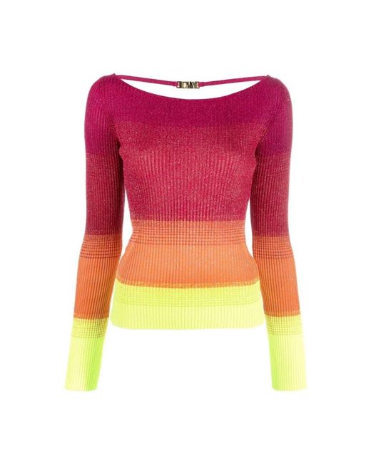 Gcds Red Round-Neck Knitwear