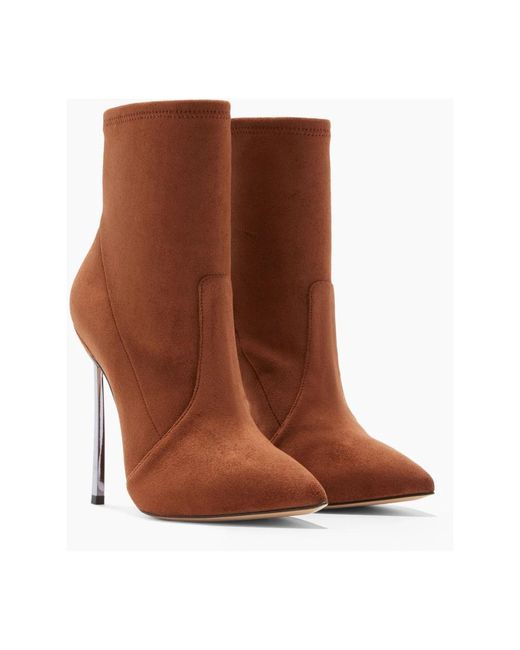 Casadei Brown Heeled Boots