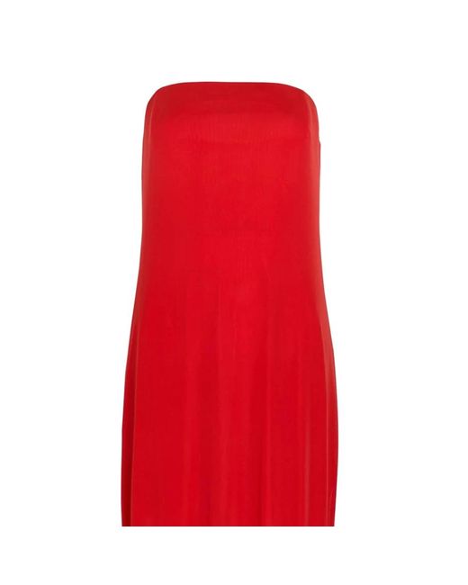 Staud Strapless Gown in het Red