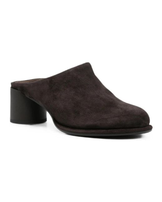 ADRIANNA FERETTI Black Heeled Mules