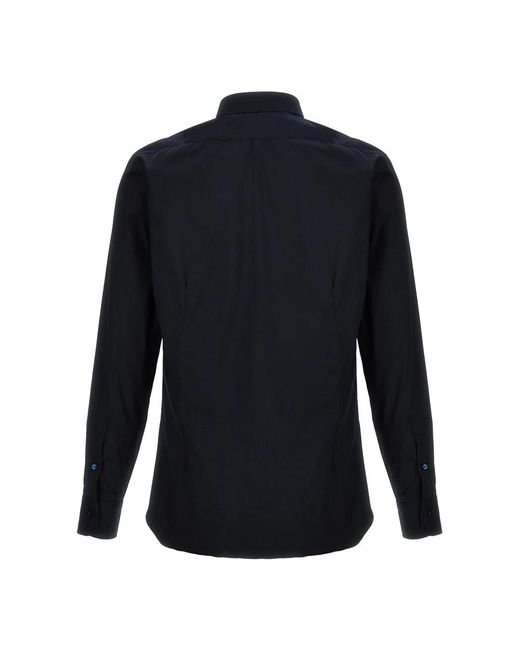 Barba Napoli Poplin Overhemd in het Blue voor heren