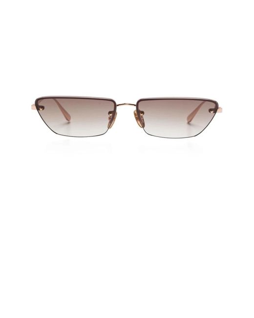 Linda Farrow White Sunglasses
